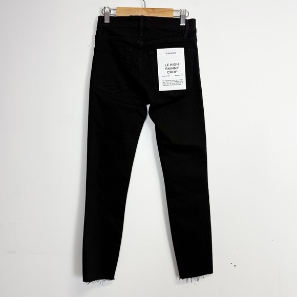 Frame Le High Skinny Crop Jeans Womens 24 Black NWT - Picture 2 of 14